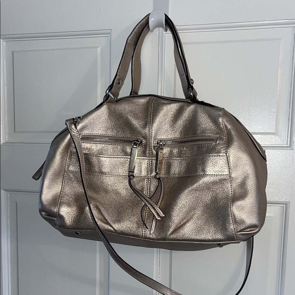 B. Makowsky Metallic Satchel Bag